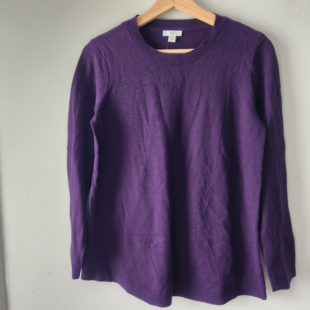 J Jill Blackberry Purple Sweater Cotton XSP